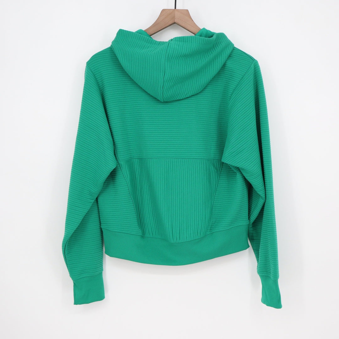 DSG Womens So Soft Ottoman Hoodie Melted Emerald Green Ribbed XS