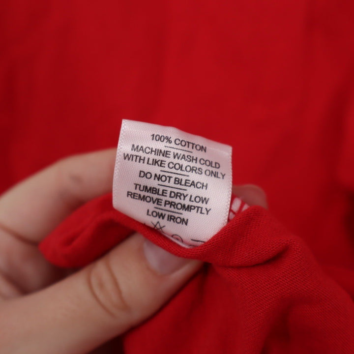 American Giant Women's Red Crew Neck Short Sleeve T Shirt Size L Made in USA
