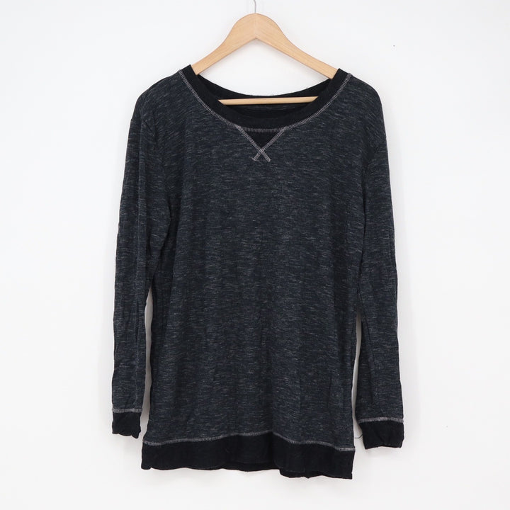Felina Top Womens Large Space Dye Charcoal Gray Long Sleeve Excellent