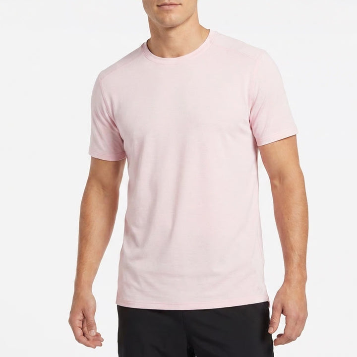 DSG Mens Short Sleeve Performance T-Shirt Pink Crew Neck Activewear Size S