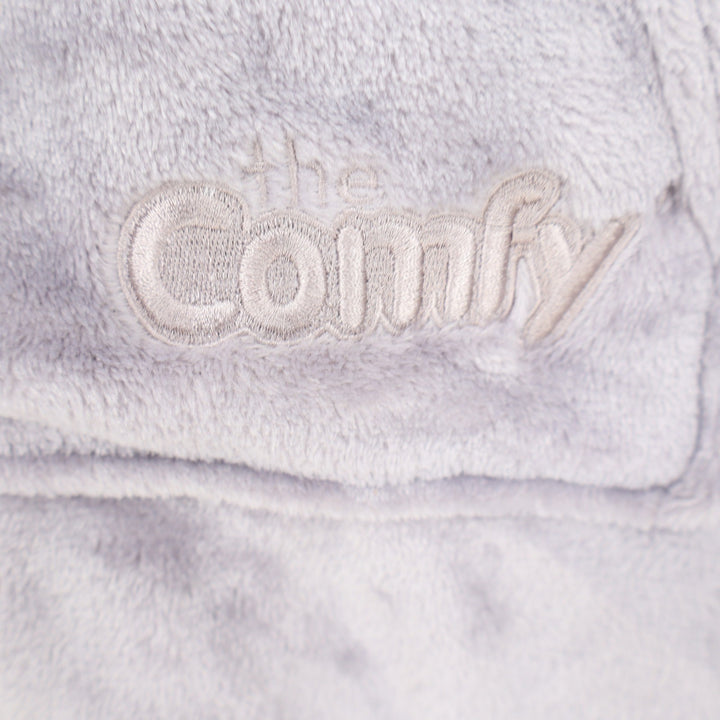 The Comfy Quarter Zip Oversized Wearable Blanket Hoodie Gray Plush One Size