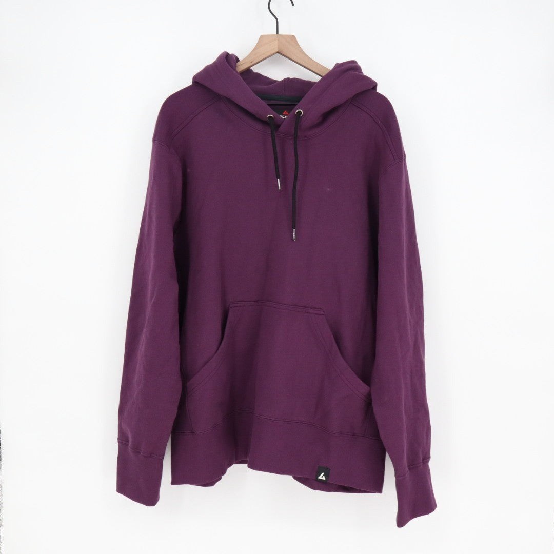 American Giant Classic Hoodie Mens XL Blackberry Wine Fleece Lined Logo Cotton