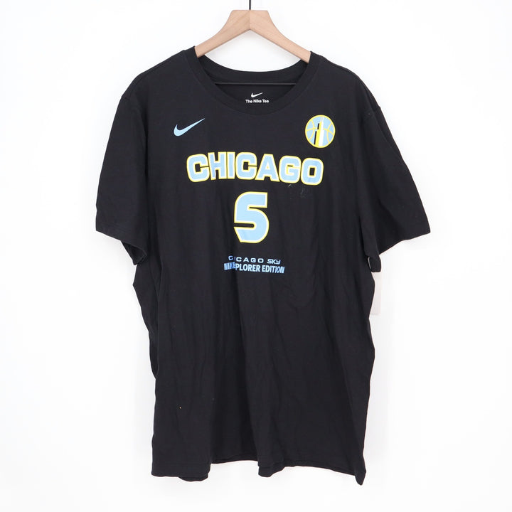 Nike Chicago Sky Angel Reese 5 WNBA Explorer Edition Black T-Shirt Mens XL
