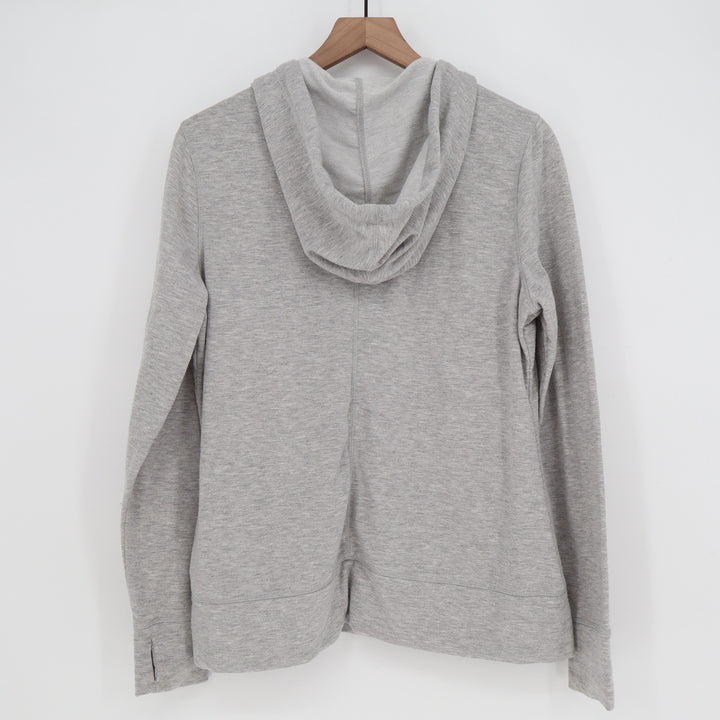 Free2B Free Country Womens Heather Gray Full Zip Hoodie Thumbholes Size L