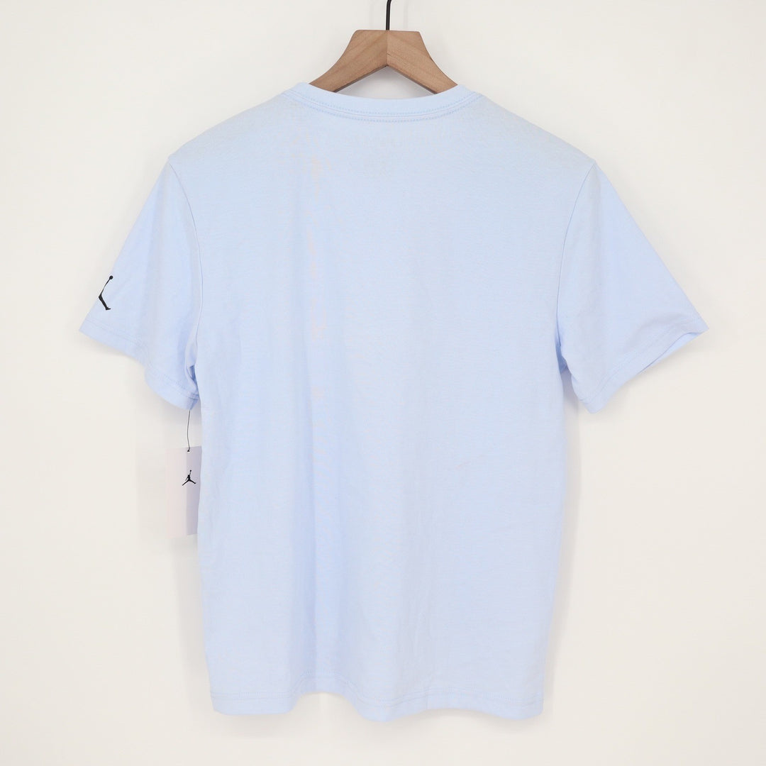 Jordan Boys Hydrogen Blue AJ1 Sneaker Graphic T-Shirt L 12-13