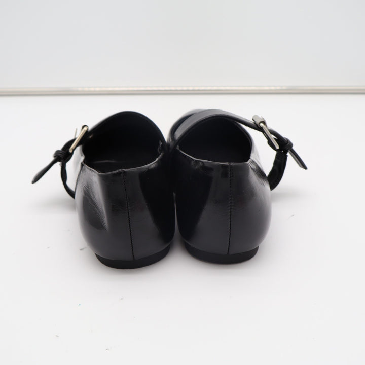 Dolce Vita Marcello Ballet Flat Womens US 8.5 Black Leather Buckle Strap Shoes