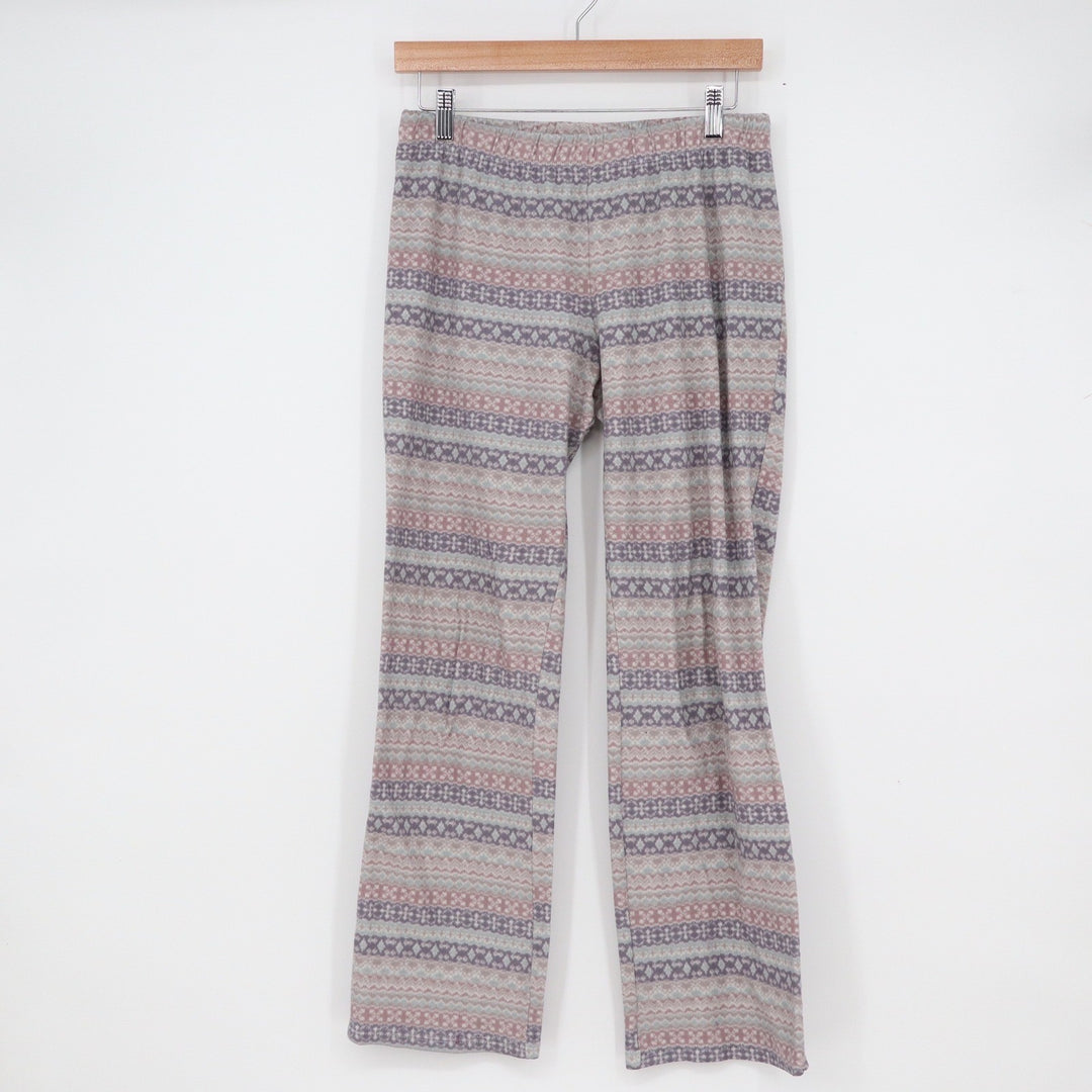 Gilligan & O'Malley Womens Purple Fair Isle Pajama Pants Size M Geometric Soft