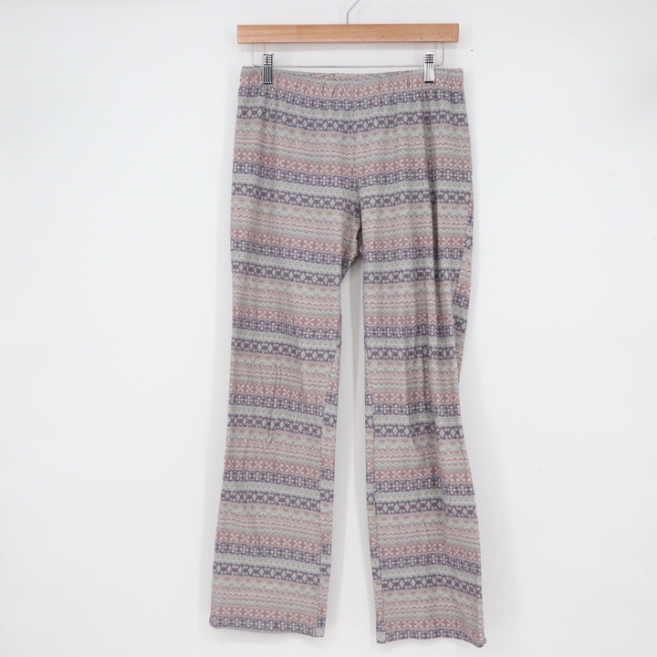 Gilligan & O'Malley Womens Purple Fair Isle Pajama Pants Size M Geometric Soft