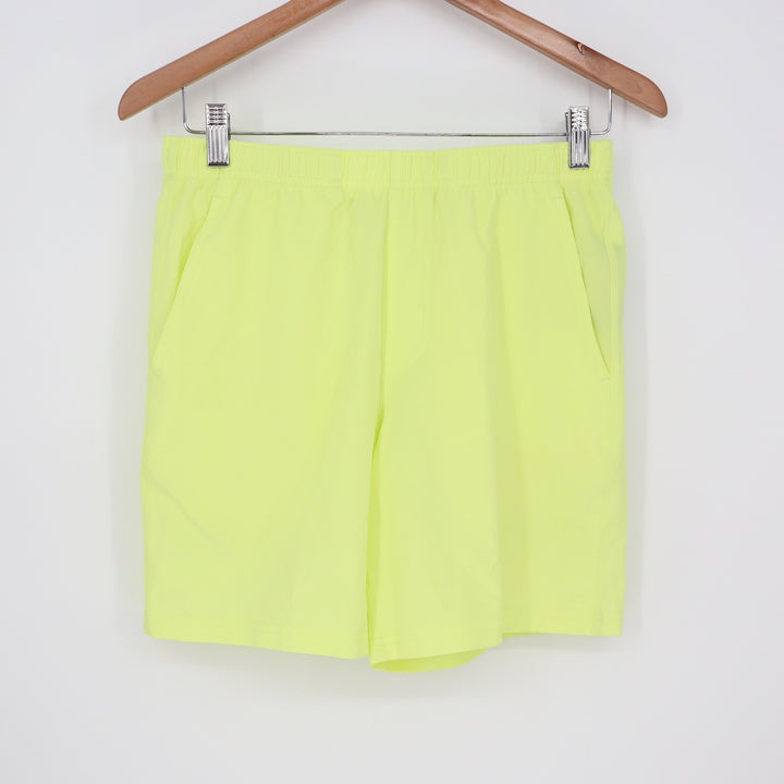 DSG Boys Agility Shorts Light Lime Neon Yellow Athletic UV Protection L 14-16