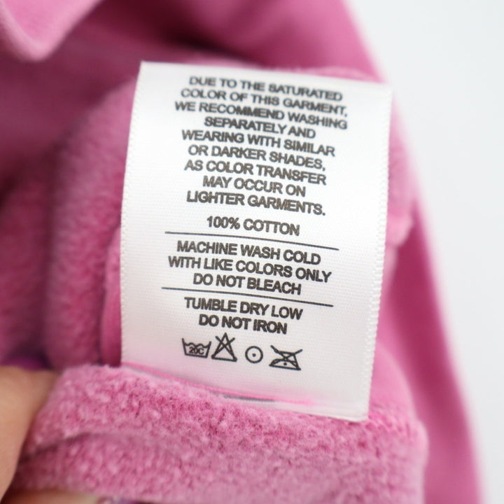 American Giant Hoodie Womens Small Pink Logo Fleece Lined Soft Cotton Full Zip