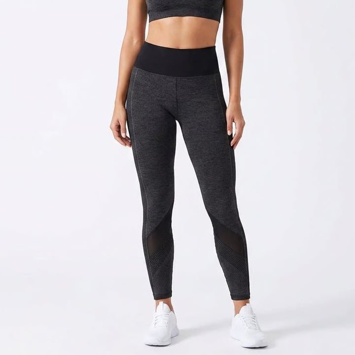 Athleta Leggings Womens M High Rise Seamless Charcoal Gray Mesh Panels Excellent