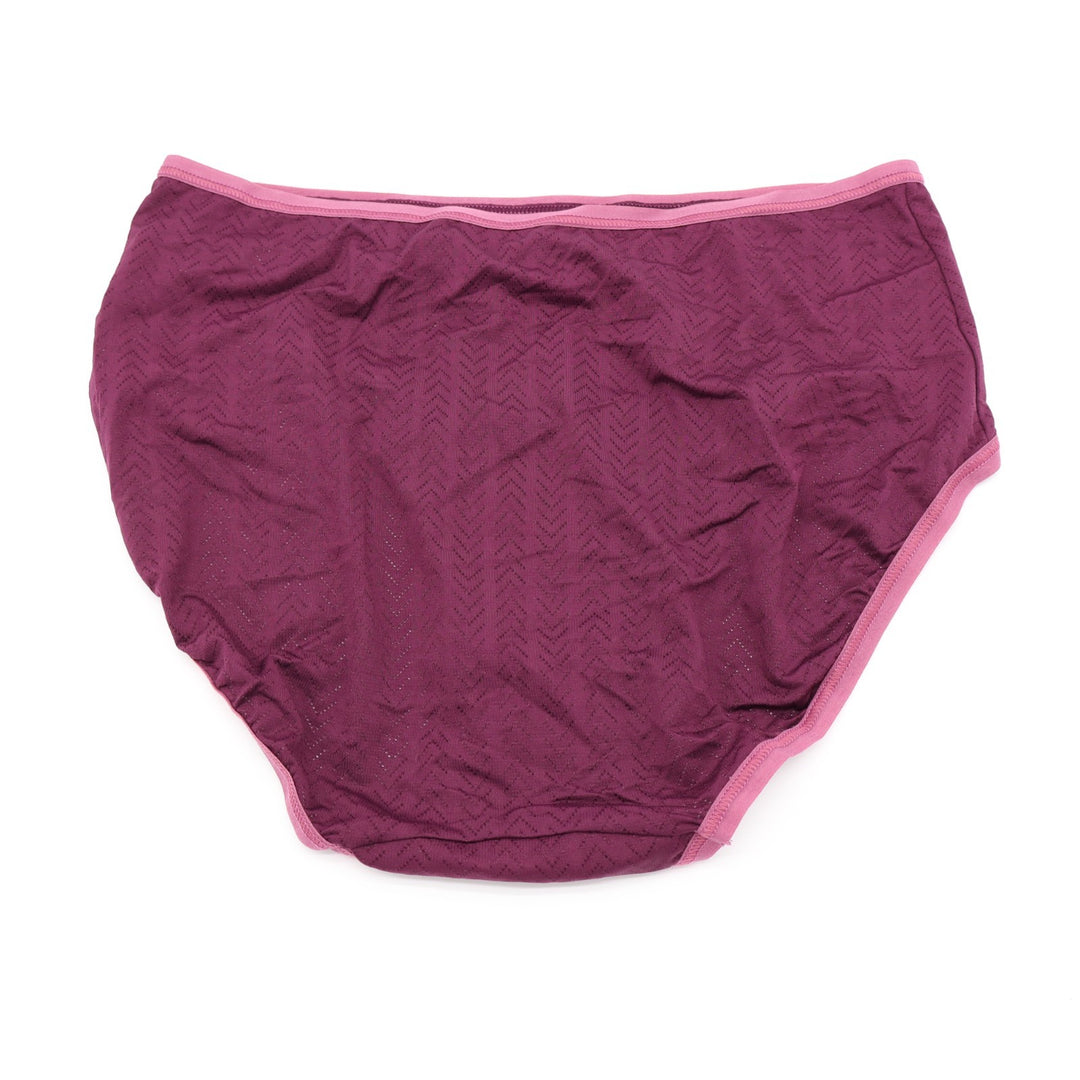 Hanky Panky Move Calm High Waisted Brief Underwear Womens Medium Damson Plum