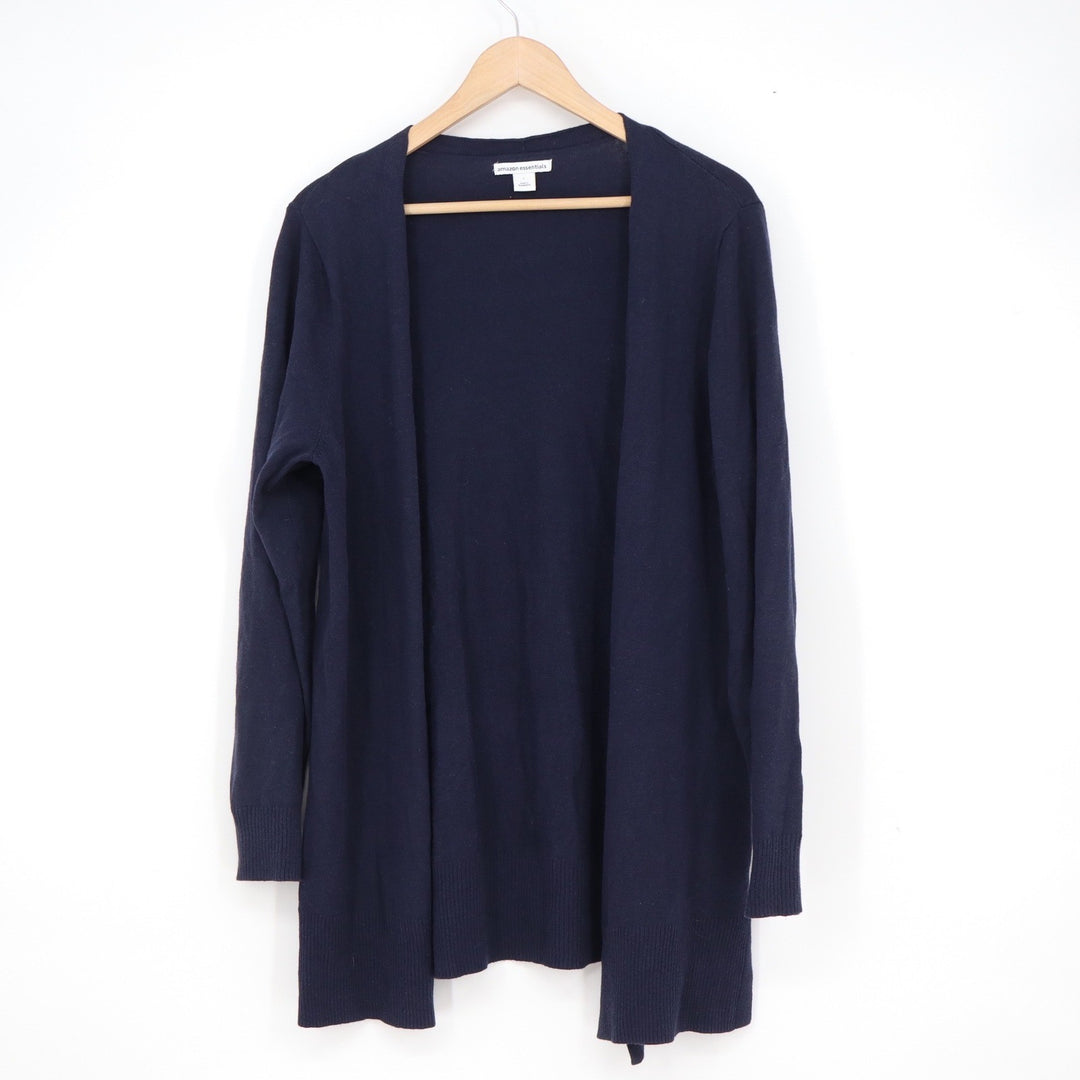 Amazon Essentials Womens Navy Blue Open Front Cardigan Sweater Large