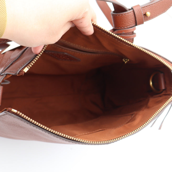 Fossil Camilla Small Convertible Backpack Brown Pebbled Leather Bag