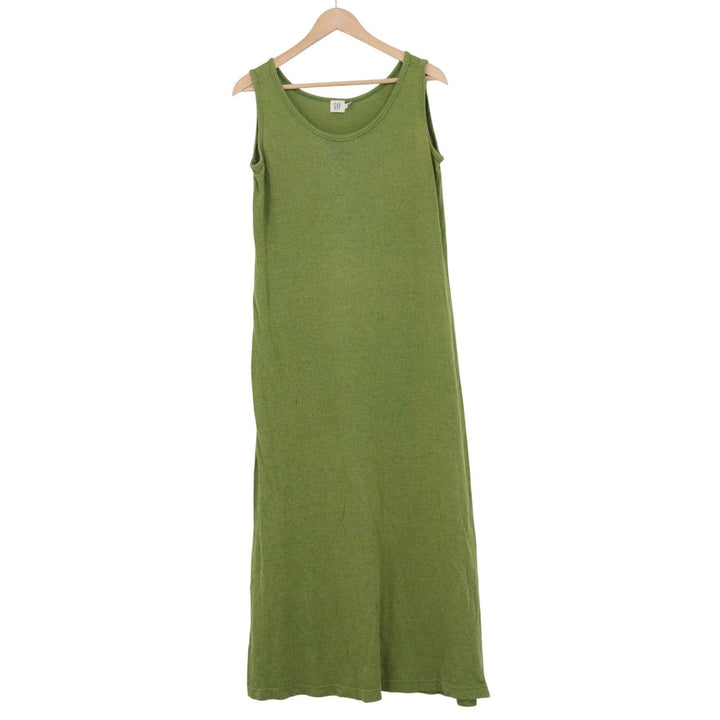 Gap Vintage Green Knit Sleeveless Scoop Neck Maxi Dress Large