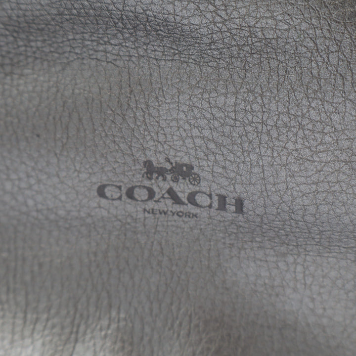 Coach Derby Handbag Womens Slate Gray Pebbled Leather Shoulder Strap Tote Bag