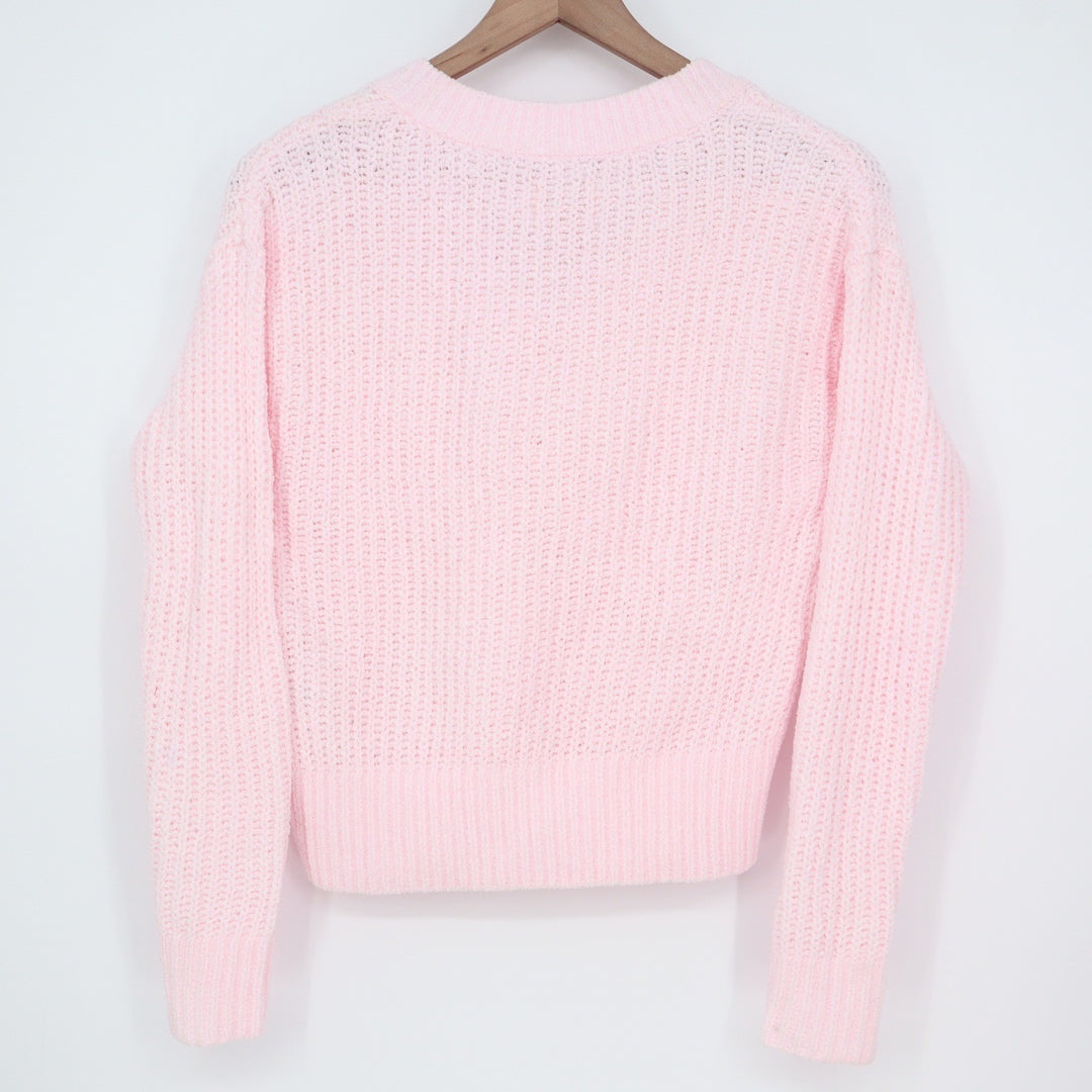 State of Day Intimates Pink Chenille Knit 2PC Lounge Set XS