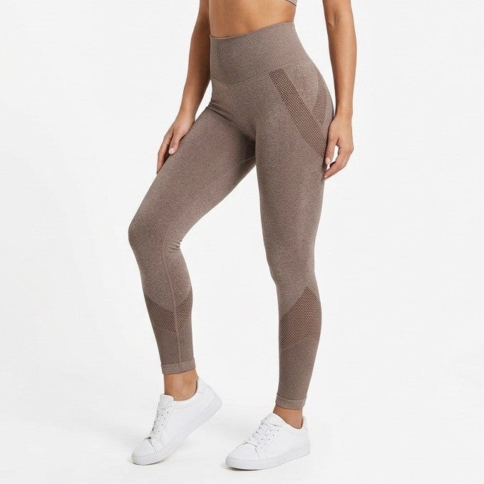 Joy Lab Ankle Leggings Womens L Brown Stretch High Rise Elastic Waist Skinny Leg