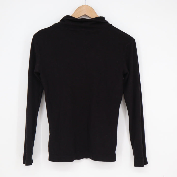 Uniqlo Heattech Black Turtleneck Long Sleeve Thermal Top Size M