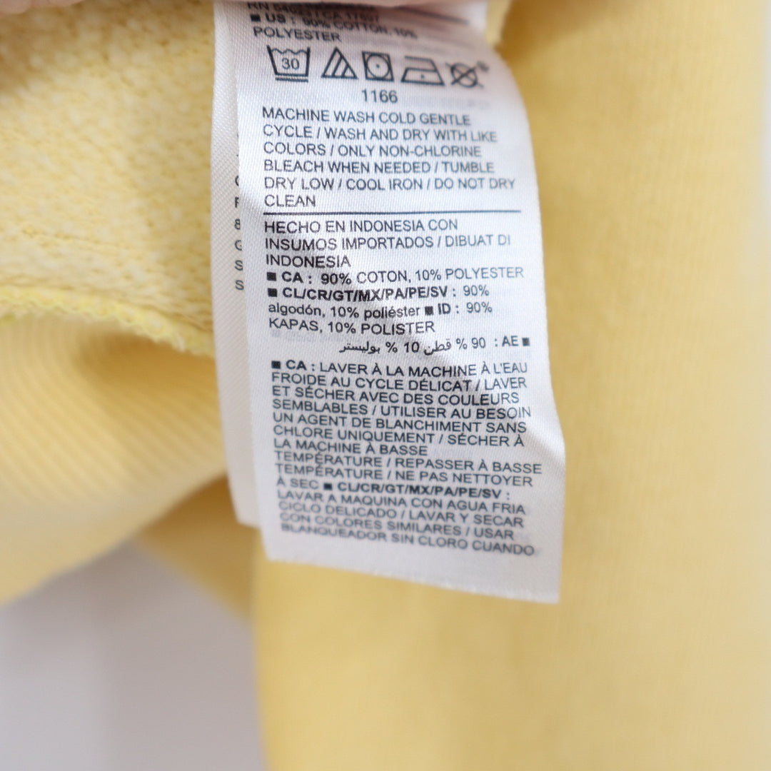 Old Navy Womens Yellow Relaxed Cropped Crewneck Sweatshirt Medium