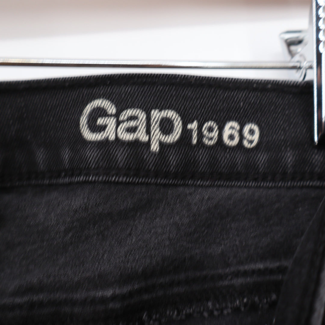 Gap 1969 True Skinny Jeans Womens 29L Faded Black Stretch Denim