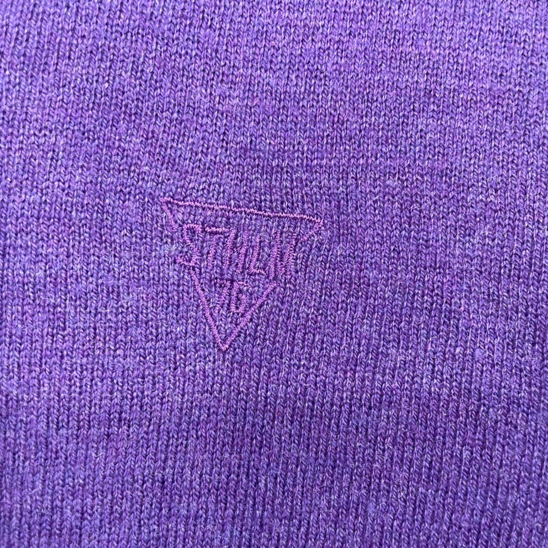 BAON Mens V Neck Long Sleeve Sweater Size S Purple Casual Knit Top