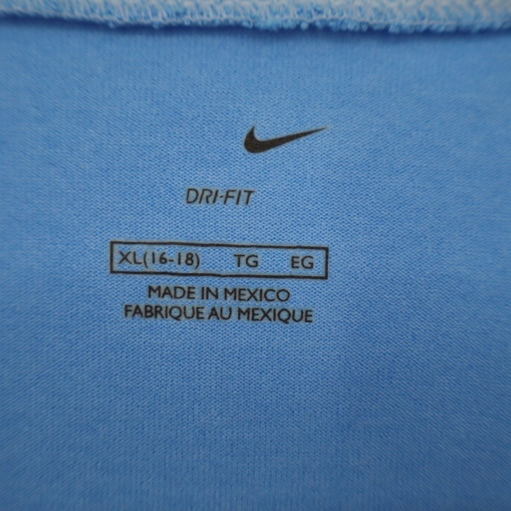 Nike Dri-Fit T Shirt Womens XL (16-18) Blue Crew Neck Short Sleeve Pullover