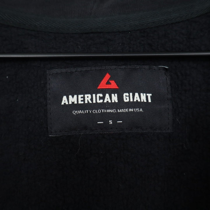American Giant Relaxed Classic Full Zip Hoodie Mens Small Black Fleece Lined