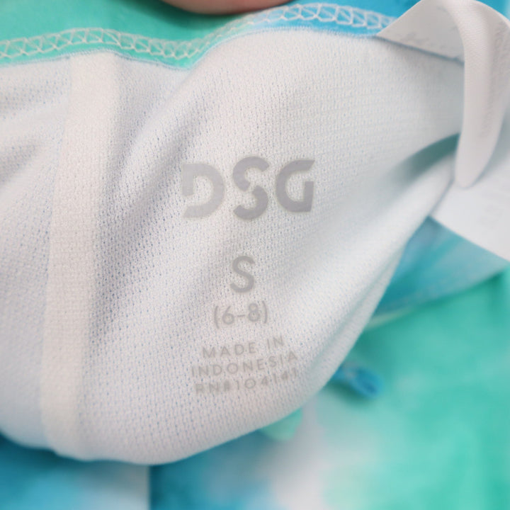 DSG Girls Tie Dye Swim Shorts Blue Green Size Small 6-8 NWT