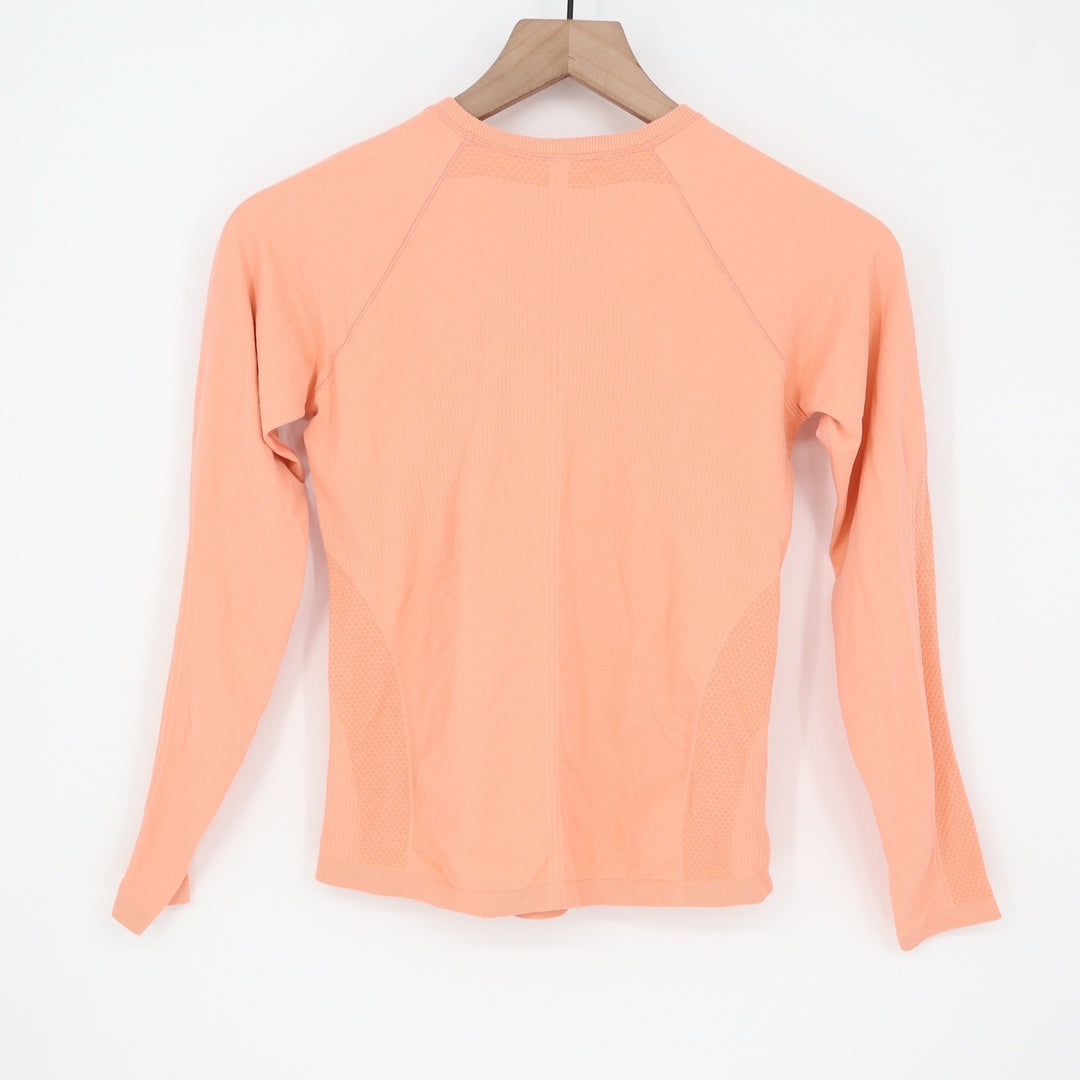 DSG Girls Movement Seamless Long Sleeve Tee Summer Peach Orange Size M 10-12