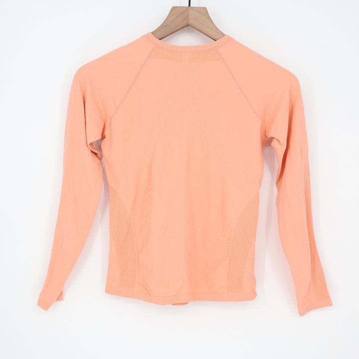 DSG Girls Movement Seamless Long Sleeve Tee Summer Peach Orange Size M 10-12