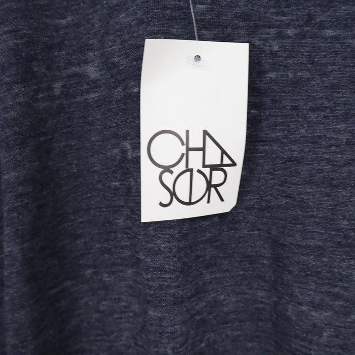 Chaser Tee Women's M Double V LS Shirttail Tee Avalon Grey New