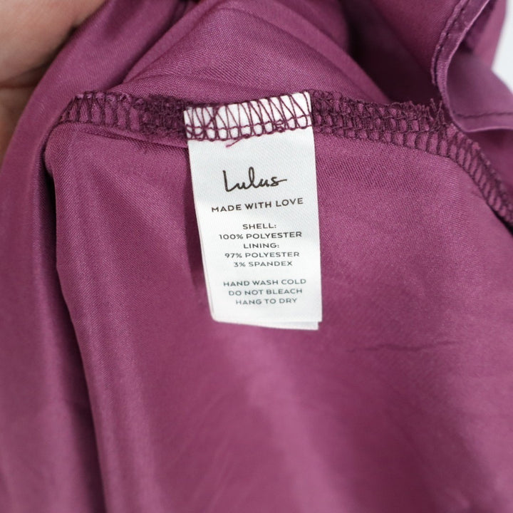 Lulus Revered Elegance Maxi Dress Womens XL Purple Lined Pleated Strapless Party