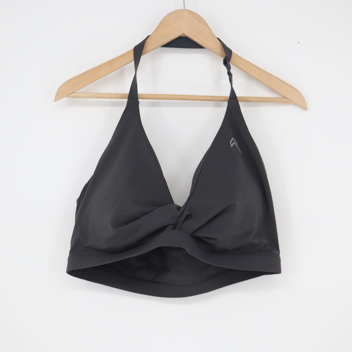 Myprotein Composure Halter Sports Bra Black Twist Front XXL