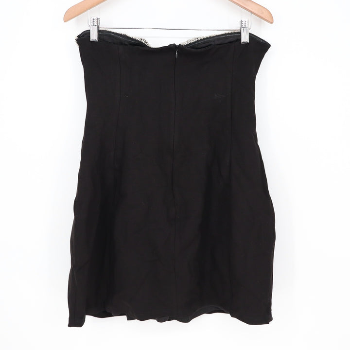 Angel Biba Arabella Mini Dress Strapless Diamante Trim Black XL
