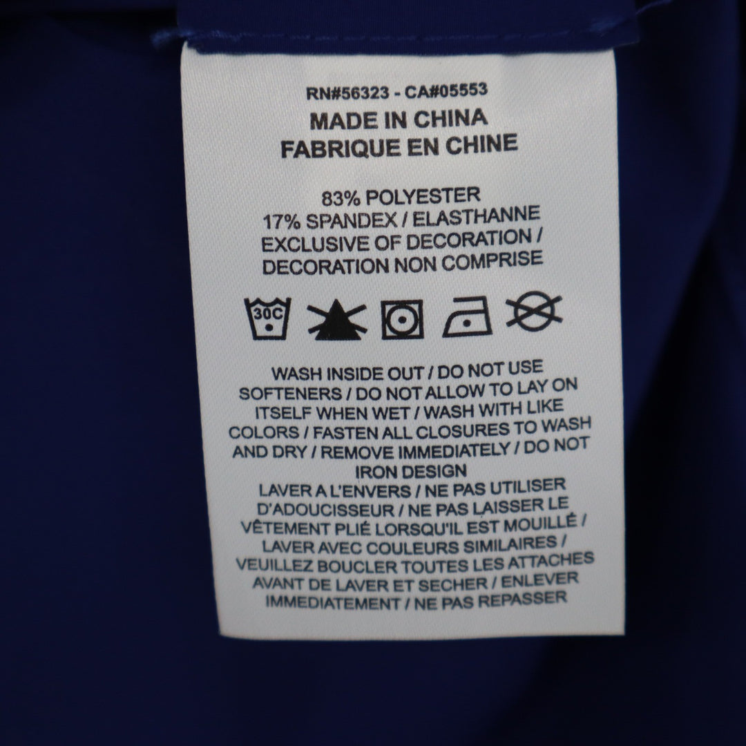 Nike 24.7 Dri-FIT Womens Oversized Long Sleeve Button Up Shirt Blue L
