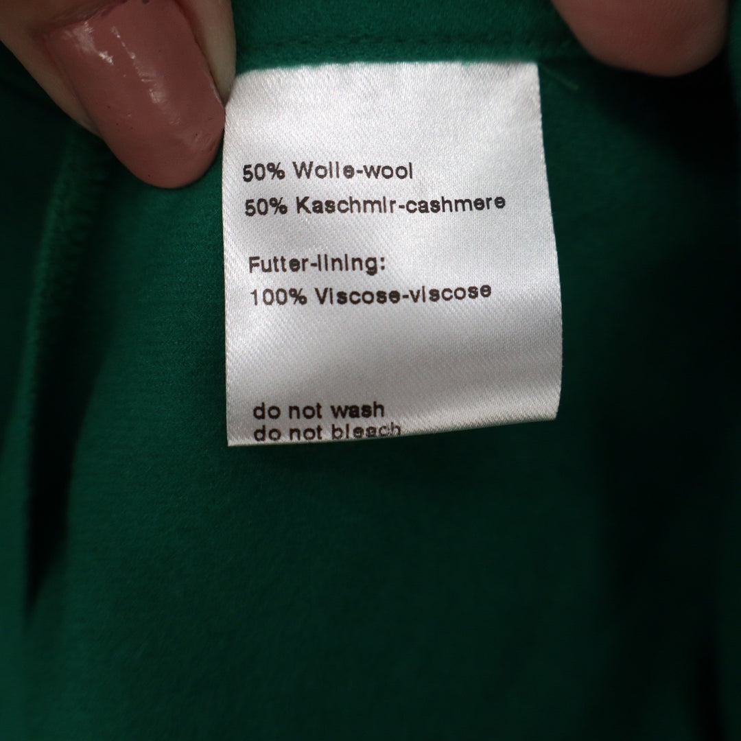 Akris Green Wool Cashmere 3-Button Blazer US 12 Emerald Luxury Professional