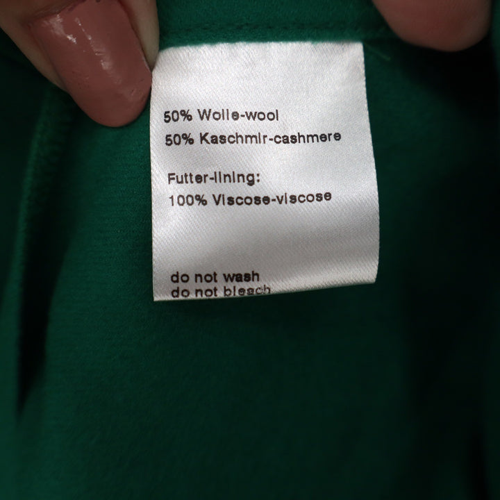 Akris Green Wool Cashmere 3-Button Blazer US 12 Emerald Luxury Professional