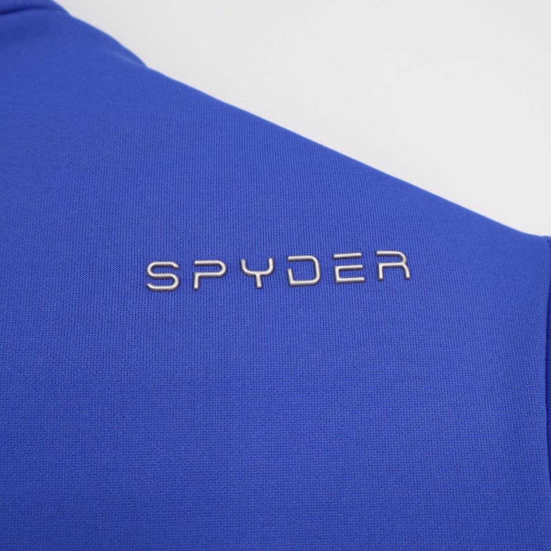 Spyder Sweatshirt Womens Medium Stretch Blue Fleece Quarter Zip Long Sleeve