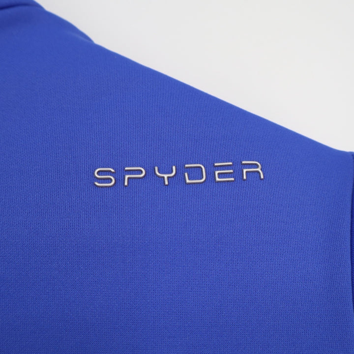 Spyder Sweatshirt Womens Medium Stretch Blue Fleece Quarter Zip Long Sleeve