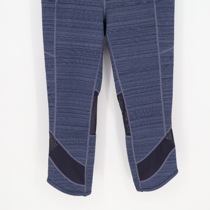 Athleta Navy Blue Textured Capris with Mesh Insets Size Medium