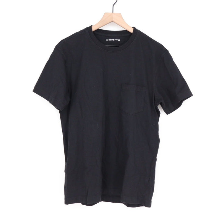 American Giant Mens Black Pocket T Shirt Size M Made in USA Cotton Crew Neck