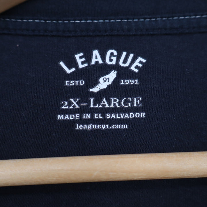 League 91 La Salle University Explorers Navy Blue Long Sleeve Pocket Tee 2XL