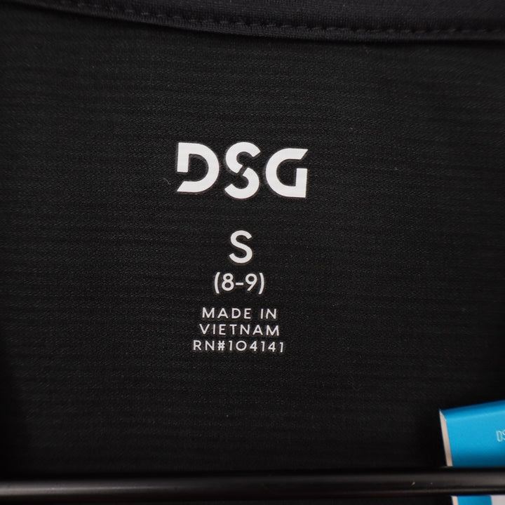 DSG Boys Movement Tee Pure Black Short Sleeve Moisture Wicking Shirt S 8-9