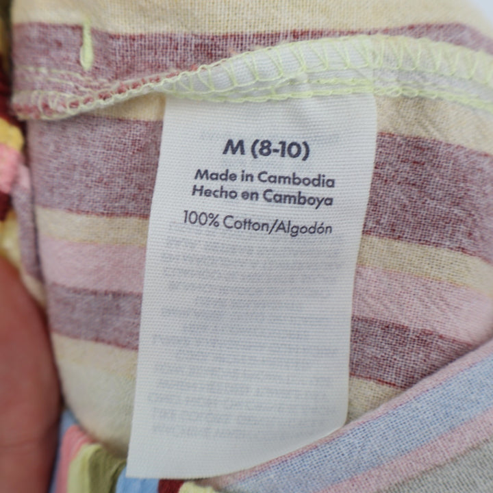 No Boundaries Shorts Womens Medium(8-10) Multi Striped Cotton Elastic Waist