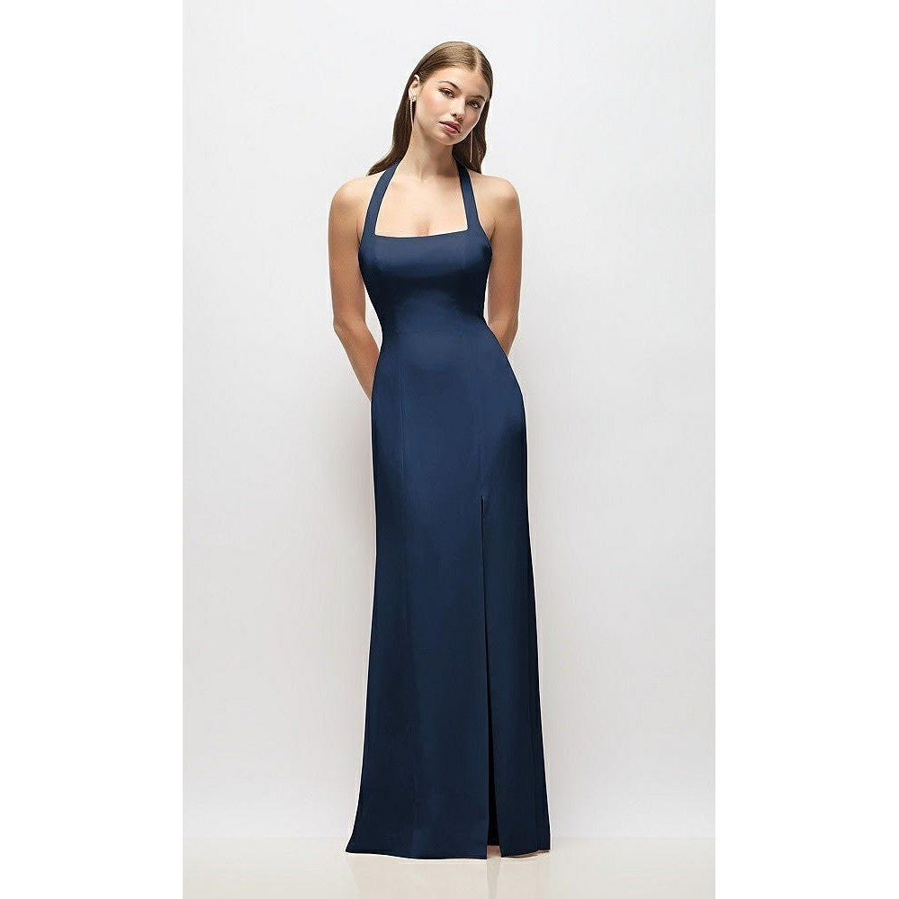 Thread Midnight Crepe Halter Neck Maxi Dress Size L