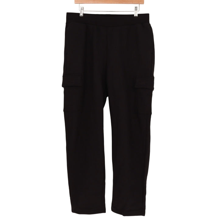 American Giant Sweatpant Womens XL Black Cotton Cargo Pockets Straight High Rise