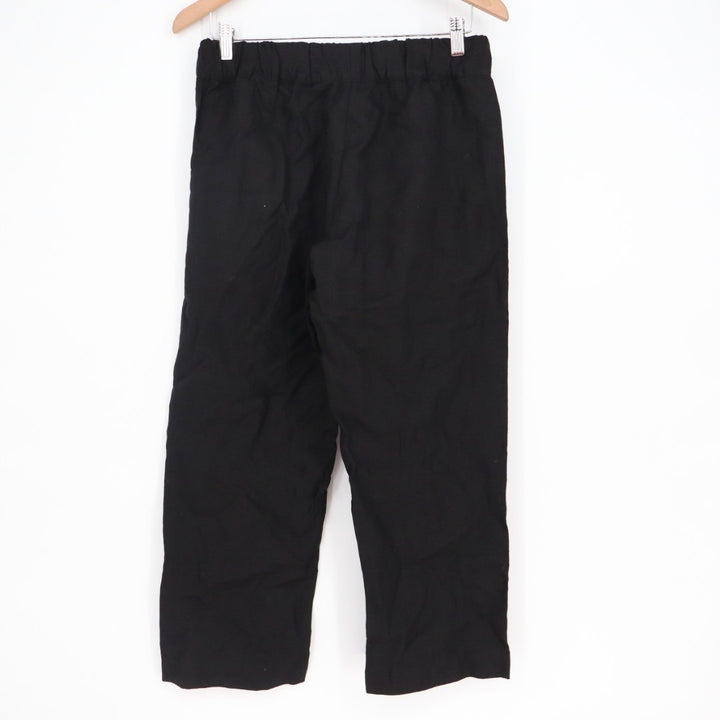 American Giant Pants Womens Small Black Linen Relaxed Fit Summer Made in USA