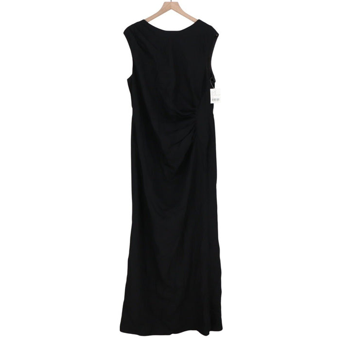 After Six Sleeveless Cap Shoulder Crepe Maxi Dress Trumpet Skirt In Black