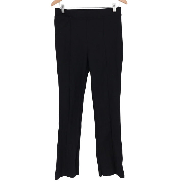 American Giant Pants Womens 12 Black Stretch High Rise Elastic Waist Flared Leg